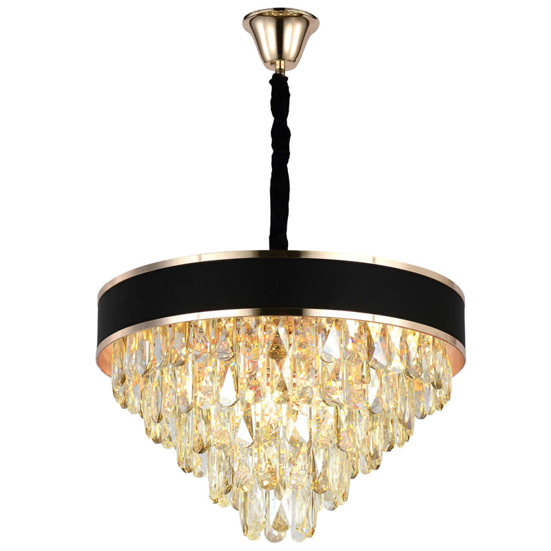 Люстра Holi Cascade Elegant With Golden Line light Каскад D 52 Черный Люстра Holi Cascade Elegant With Golden Line light Каскад D 52 Черный в Кирове | Loft Concept