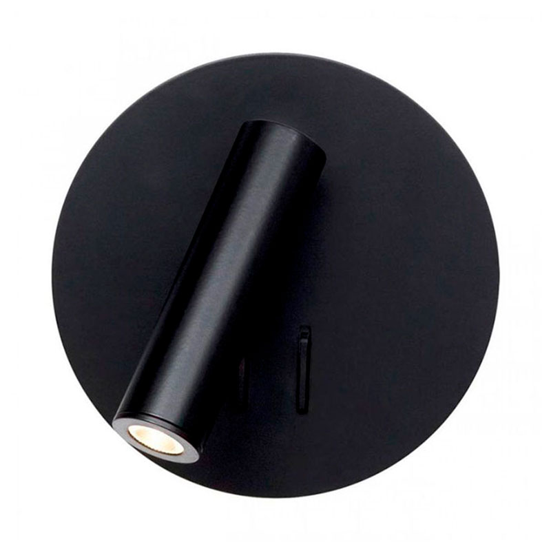Бра Chelsom WALL LED DOCK Black Round Черный Бра Chelsom WALL LED DOCK Black Round Черный в Кирове | Loft Concept