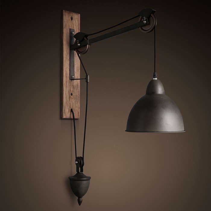 Настенный светильник Steampank Rust Iron Wall Lamp Черный Настенный светильник Steampank Rust Iron Wall Lamp Черный в Кирове | Loft Concept