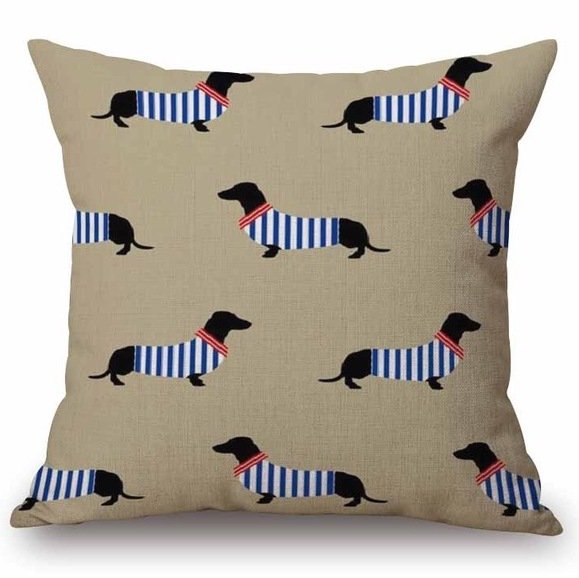 Декоративная подушка Dachshund Pattern Декоративная подушка Dachshund Pattern в Кирове | Loft Concept