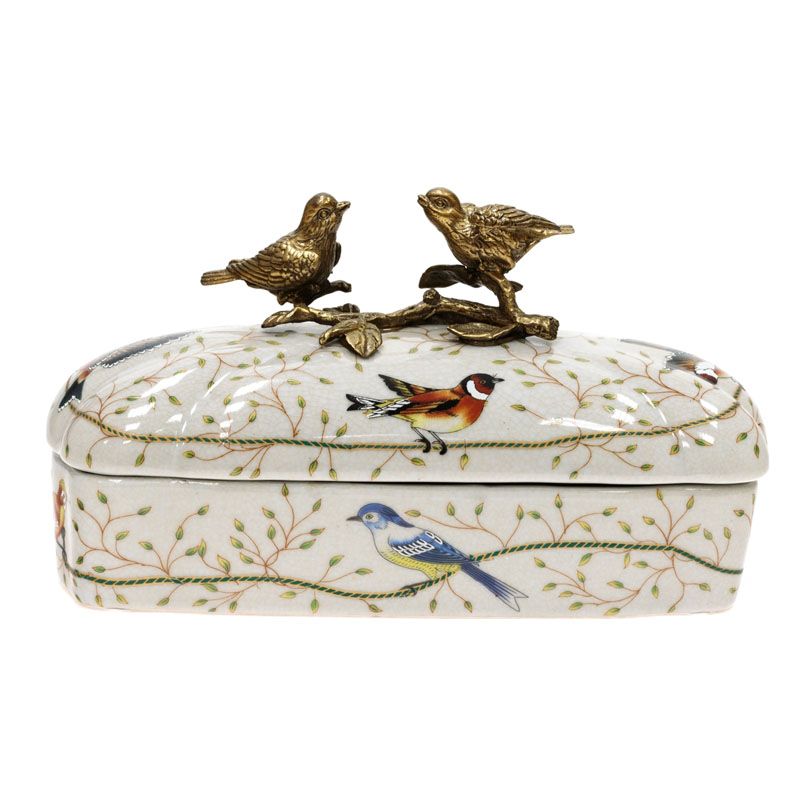Шкатулка Bronze and Color Birds Box Мульти Бронза Шкатулка Bronze and Color Birds Box Мульти Бронза в Кирове | Loft Concept