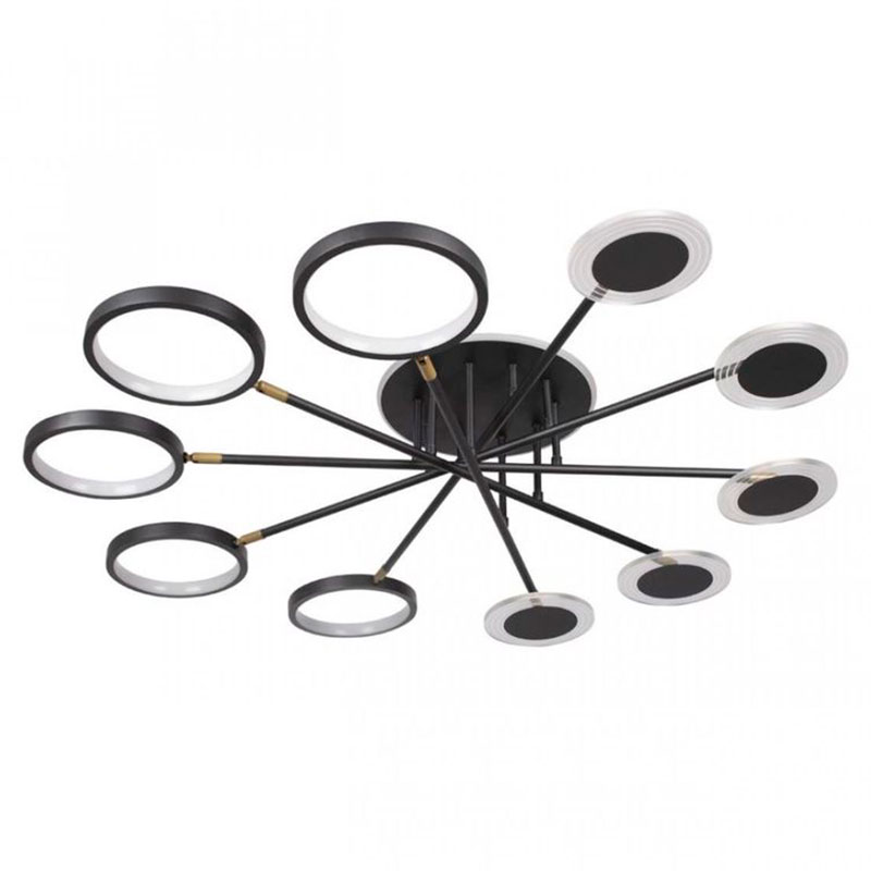 Люстра светодиодная BENDIK LIGHTING Black 10 плафонов Черный Прозрачный Люстра светодиодная BENDIK LIGHTING Black 10 плафонов Черный Прозрачный в Кирове | Loft Concept