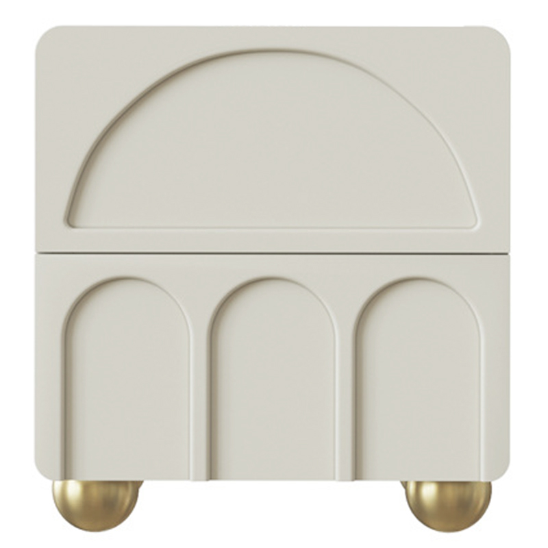 Тумба Arch Nightstand Beige Бежево-серый Золотой в Кирове | Loft Concept 