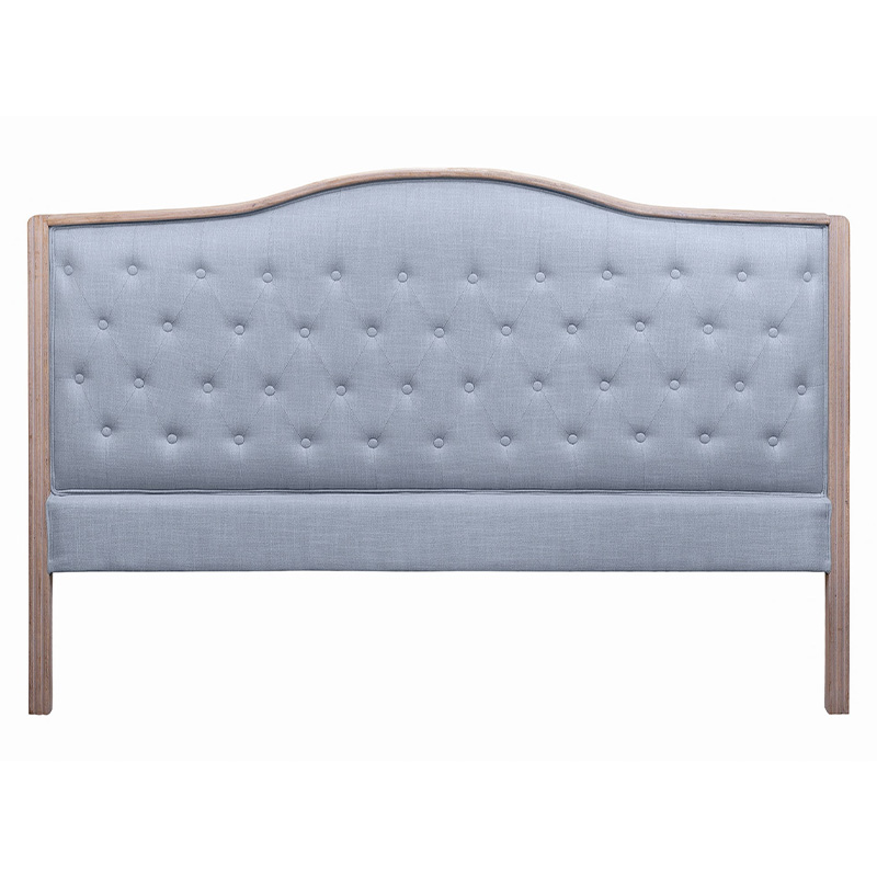 Изголовье кровати серое с мягкой обивкой из рогожки Agatha Headboard Серый Коричневый Изголовье кровати серое с мягкой обивкой из рогожки Agatha Headboard Серый Коричневый в Кирове | Loft Concept