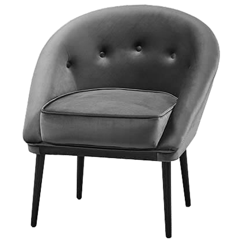 Кресло Gwyn Chair Gray Серый Черный Кресло Gwyn Chair Gray Серый Черный в Кирове | Loft Concept