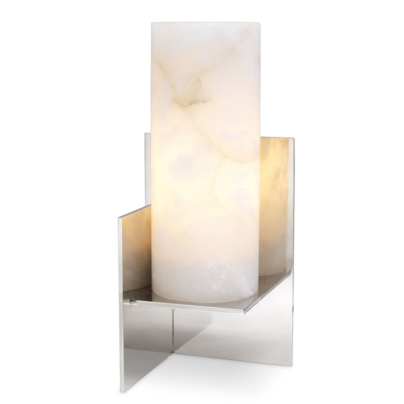 Настольная лампа Eichholtz Table Lamp Frisco Никель Белый Настольная лампа Eichholtz Table Lamp Frisco Никель Белый в Кирове | Loft Concept