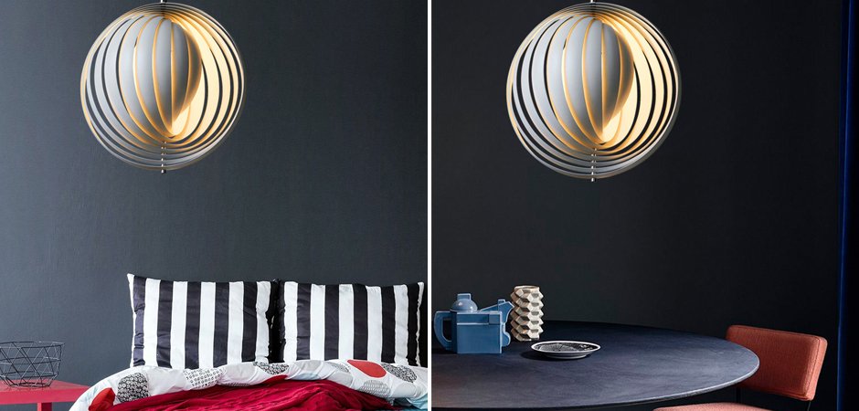 Подвесной светильник Led Pendant Rotates Space Ball Metal - фото №2