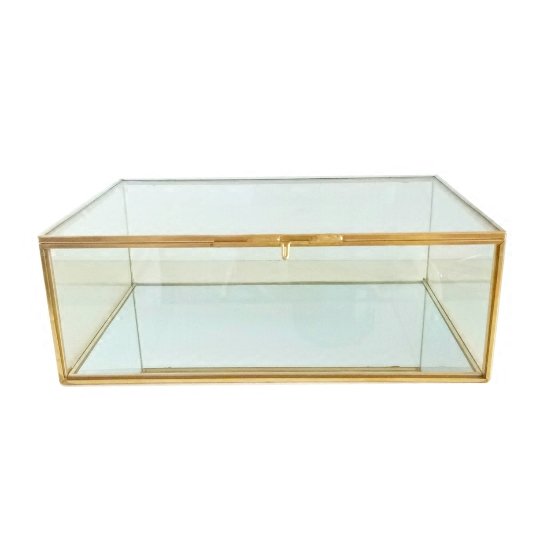 Шкатулка Clear Золотой Прозрачное Стекло Шкатулка Clear Золотой Прозрачное Стекло в Кирове | Loft Concept