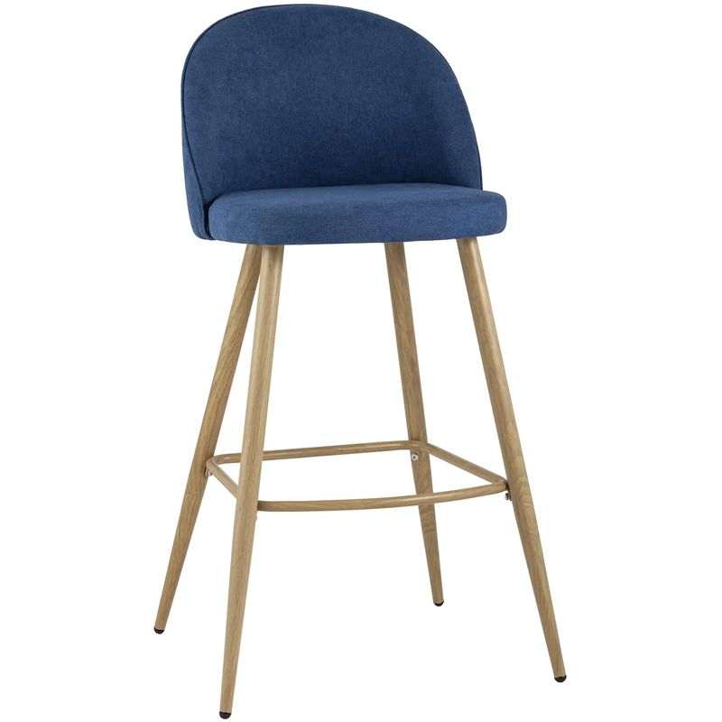 Барный Стул Miruna Chair Синий Шенилл Синий Древесина Барный Стул Miruna Chair Синий Шенилл Синий Древесина в Кирове | Loft Concept