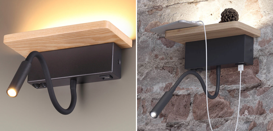 Бра Shirk Черное с USB входом Бра Shirk Черное с USB входом - Loft-Concept в Кирове
