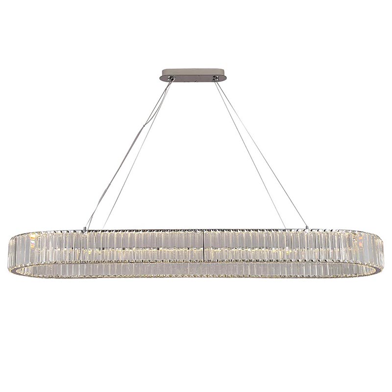 Люстра Crystal Shine Linda Oval Chrome Chandelier Хром Прозрачный (Transparent) Люстра Crystal Shine Linda Oval Chrome Chandelier Хром Прозрачный (Transparent) в Кирове | Loft Concept