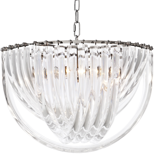 Люстра Chandelier Murano Clear 50 Прозрачный (Transparent) Никель в Кирове | Loft Concept 
