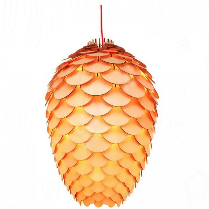 Люстра Pinecone Wooden King Черный Белый Береза Люстра Pinecone Wooden King Черный Белый Береза в Кирове | Loft Concept