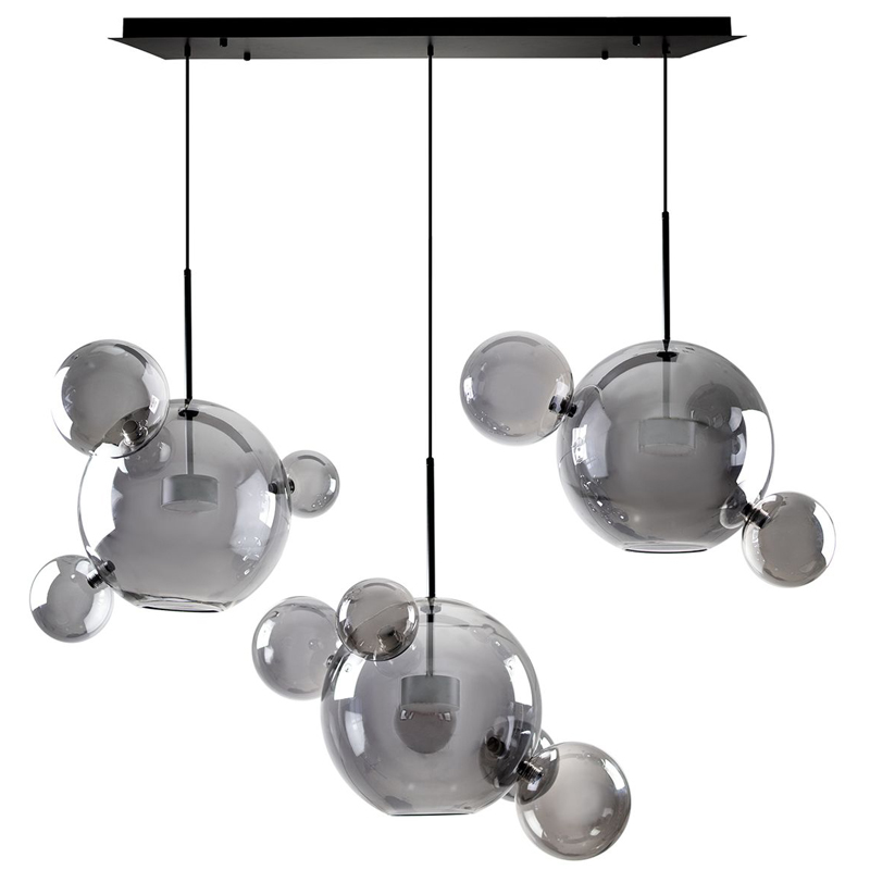 Люстра Giopato & Coombes Linear Chandelier Bubble smoky Дымчатый (Smoke) Люстра Giopato & Coombes Linear Chandelier Bubble smoky Дымчатый (Smoke) в Кирове | Loft Concept