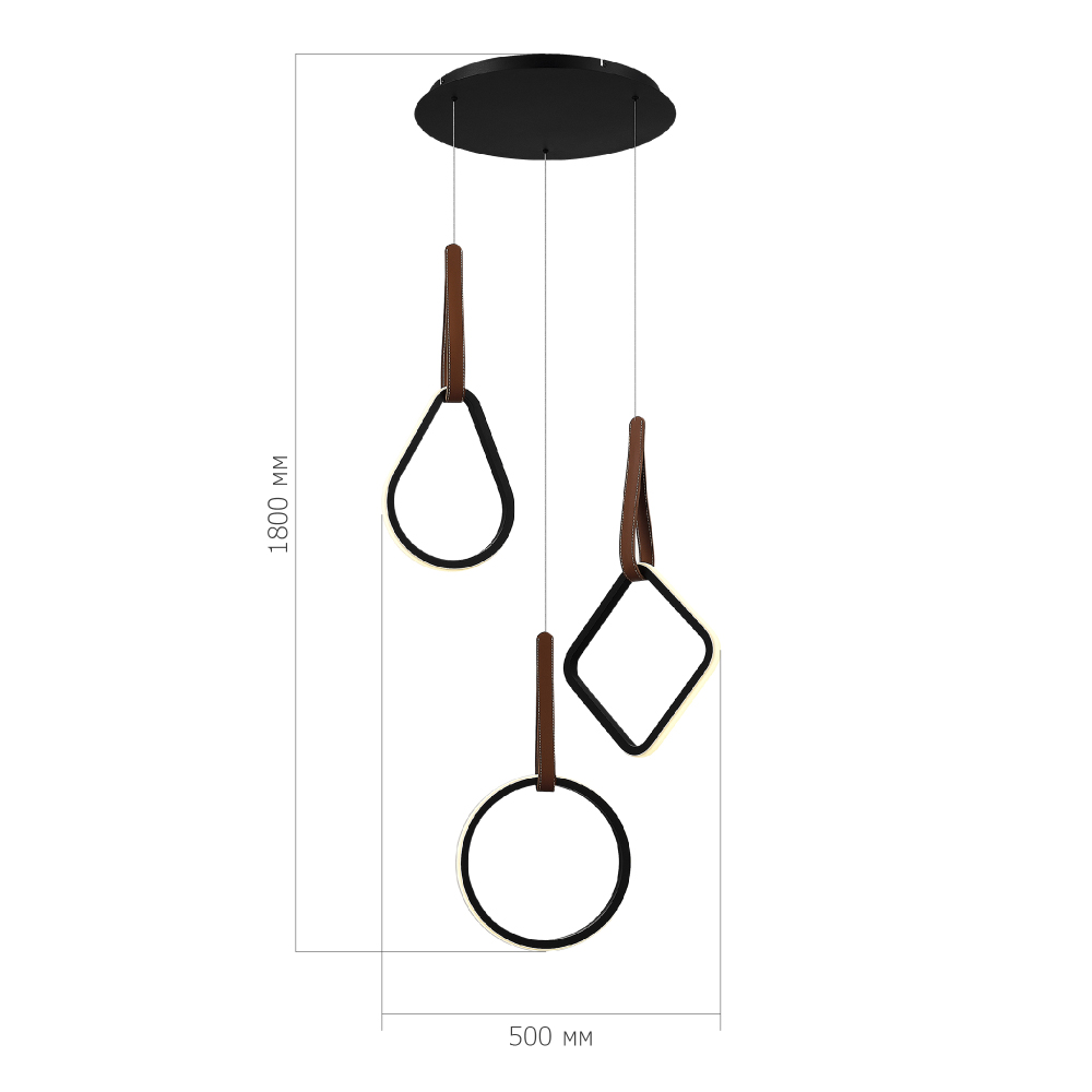 Подвесной светильник с геометрическими источниками света Geometric Architecture of Light в Кирове