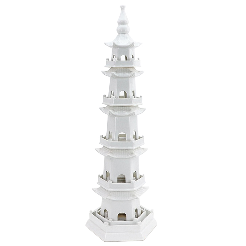 Статуэтка Ceramic Pagoda white Белый Статуэтка Ceramic Pagoda white Белый в Кирове | Loft Concept