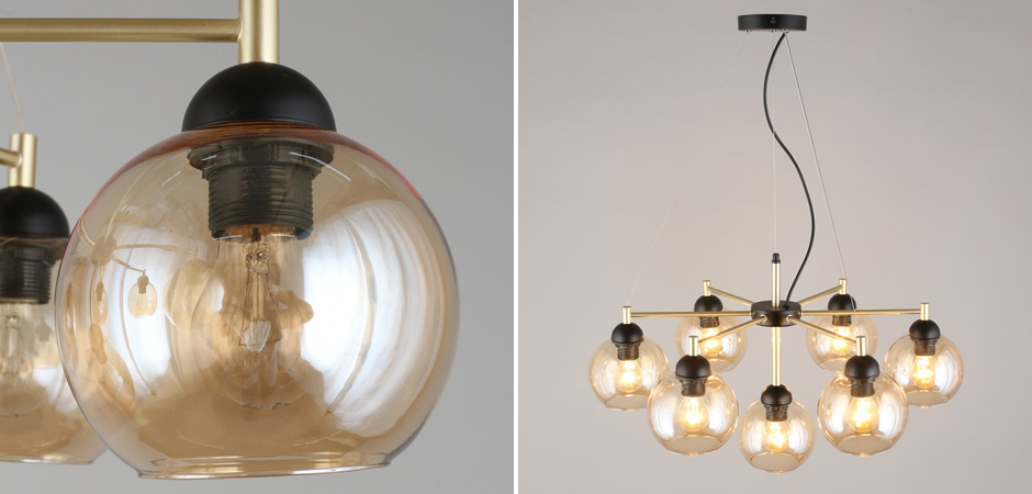 Люстра Smoky Sphere с Дымчатым стеклом Люстра Smoky Sphere с Дымчатым стеклом - Loft-Concept в Кирове