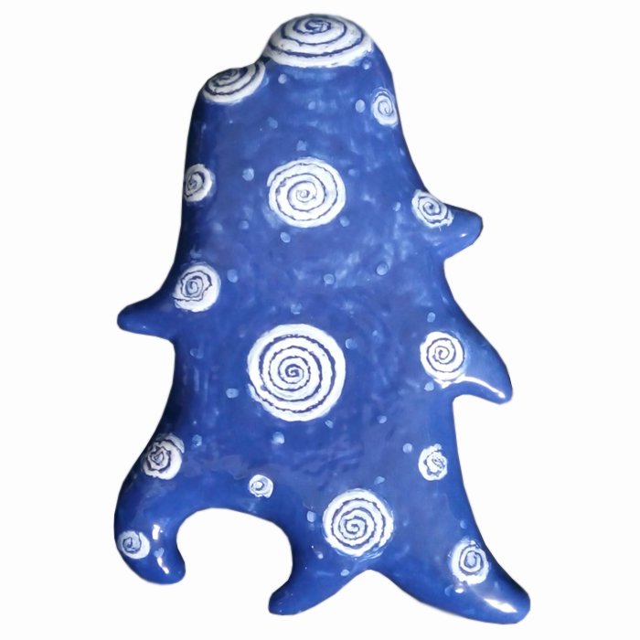 Настенный декор Andrew Wood ceramics Ticky Dicky Белый Синий Настенный декор Andrew Wood ceramics Ticky Dicky Белый Синий в Кирове | Loft Concept