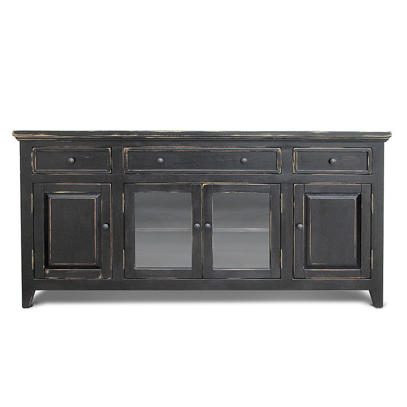 Комод длинный в стиле прованс Geronimo Provence HARMONIE Weathered Charcoal long Винтажный черный Комод длинный в стиле прованс Geronimo Provence HARMONIE Weathered Charcoal long Винтажный черный в Кирове | Loft Concept