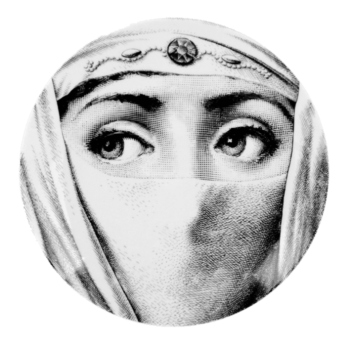 Декоративная тарелка Fornasetti 084 Черный Декоративная тарелка Fornasetti 084 Черный в Кирове | Loft Concept