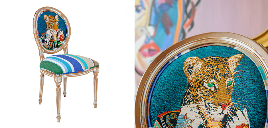 Стул Crazy Leopard Blue Стул Crazy Leopard Blue - Loft-Concept в Кирове