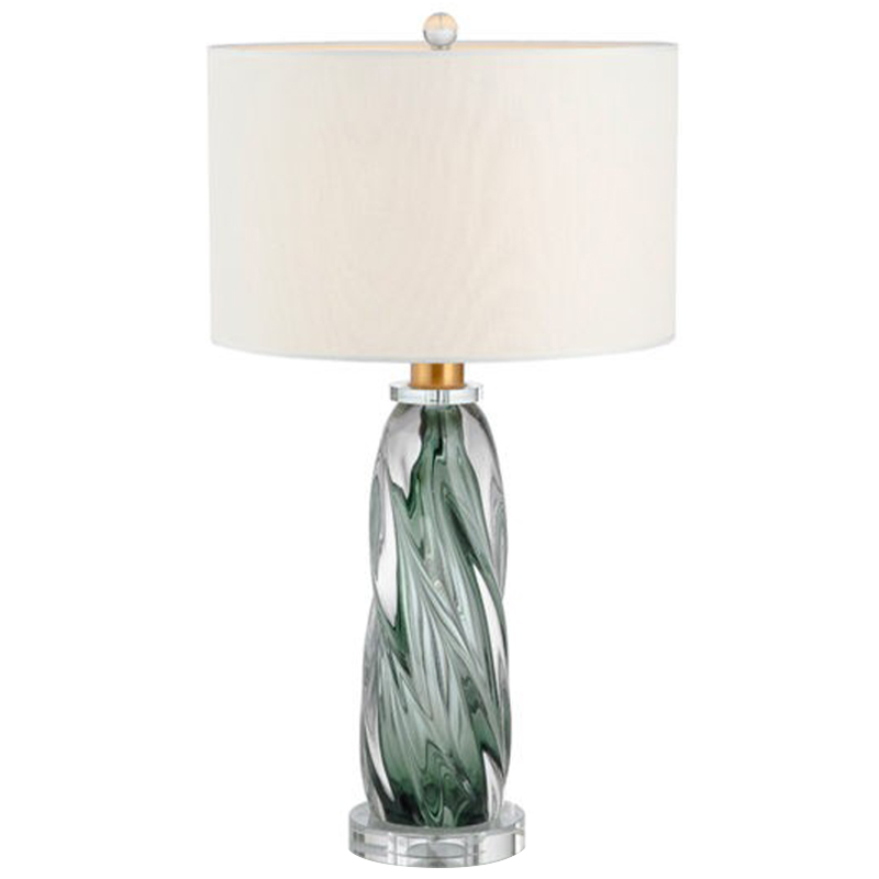 Настольная лампа Cecil Table Lamp Белый Прозрачное Стекло Зеленый шалфей Настольная лампа Cecil Table Lamp Белый Прозрачное Стекло Зеленый шалфей в Кирове | Loft Concept