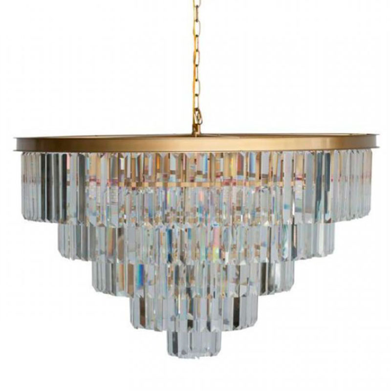 Круглая Люстра RH 1920s Odeon GOLD iron Five Layers Прозрачное Стекло диаметр 80 см Золотой Прозрачное Стекло Круглая Люстра RH 1920s Odeon GOLD iron Five Layers Прозрачное Стекло диаметр 80 см Золотой Прозрачное Стекло в Кирове | Loft Concept