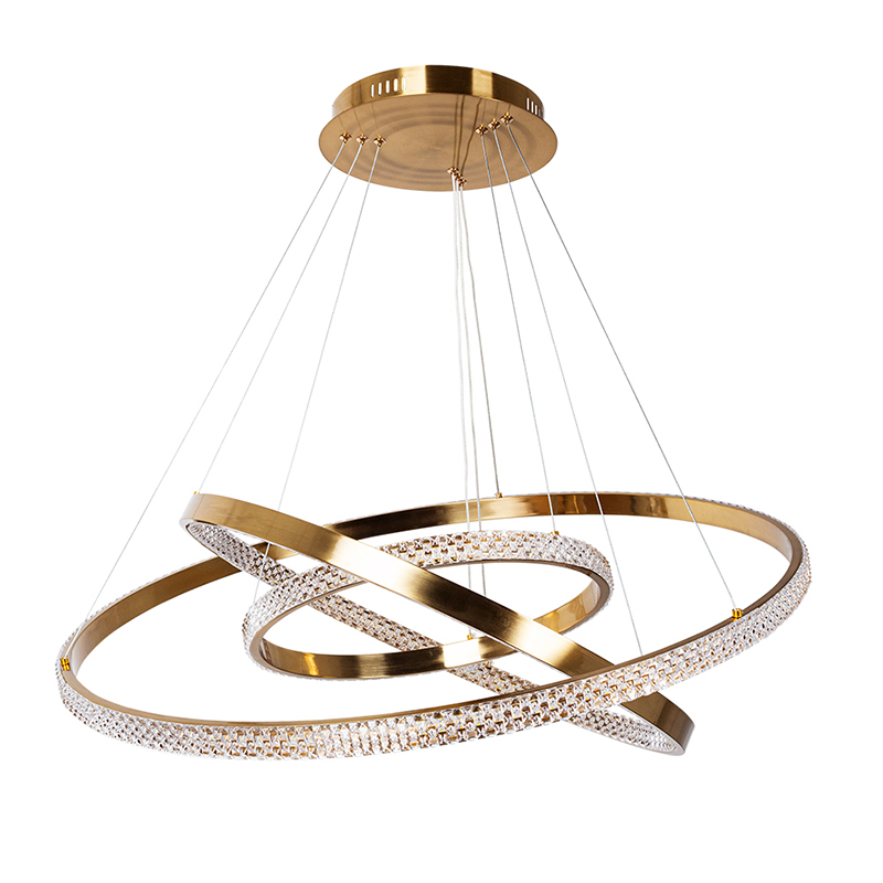 Люстра дизайнерская Gold Rings of Venus Золотой Люстра дизайнерская Gold Rings of Venus Золотой в Кирове | Loft Concept