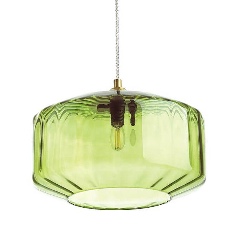 Подвесной светильник Multicolored Glass Green Зеленый Бронза Подвесной светильник Multicolored Glass Green Зеленый Бронза в Кирове | Loft Concept