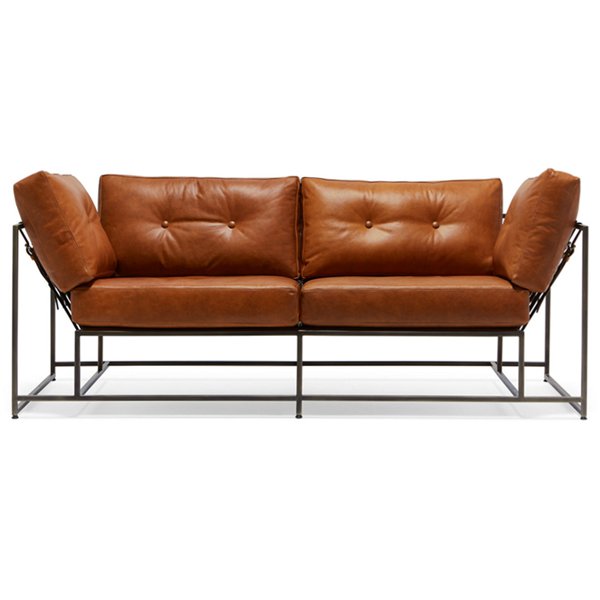Двухместный диван Two Seat Encounter Leather Sofa Коричневый винтаж Двухместный диван Two Seat Encounter Leather Sofa Коричневый винтаж в Кирове | Loft Concept