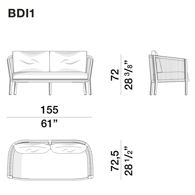Дизайнерский уличный диван из массива дерева BOBOLI Sofa Дизайнерский уличный диван из массива дерева BOBOLI Sofa в Кирове