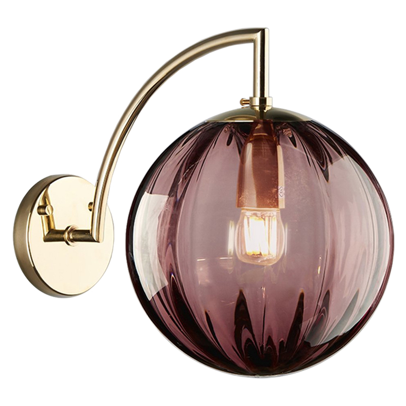 Бра Hector Sconce burgundy Глянцевое золото Бургундский красный Бра Hector Sconce burgundy Глянцевое золото Бургундский красный в Кирове | Loft Concept
