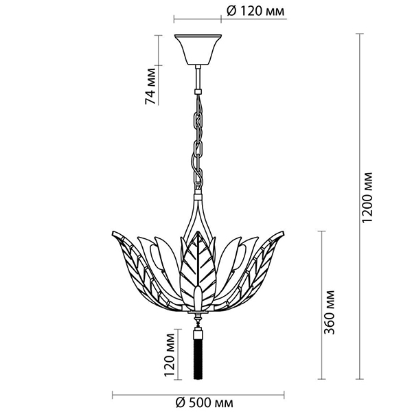 Люстра Glass Petals Chandelier 50 в Кирове
