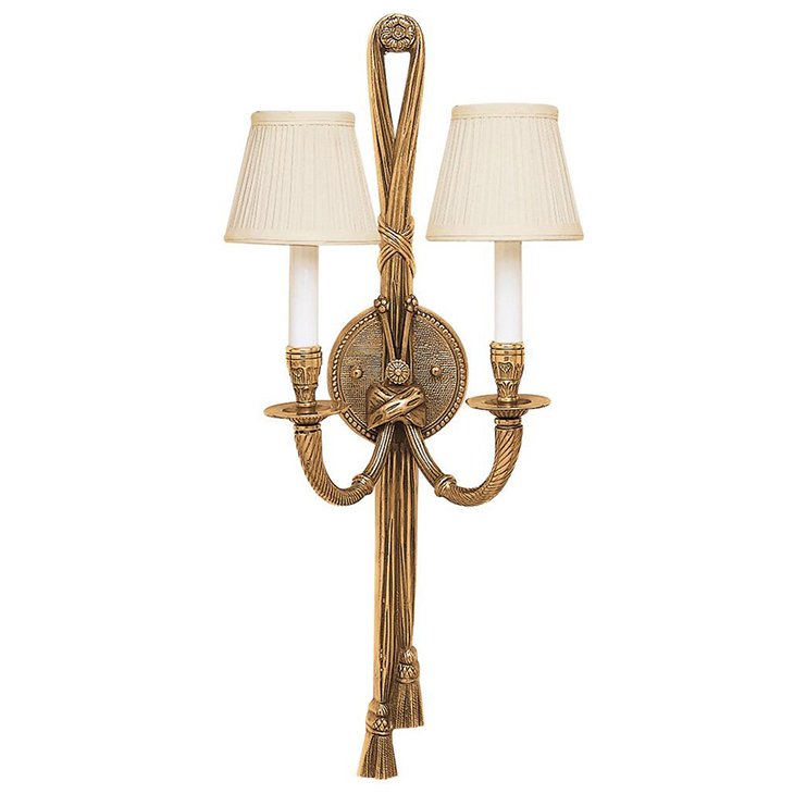Бра 5538 PERTH SCONCE Antiqued solid brass Латунь Черный Белый в Кирове | Loft Concept 