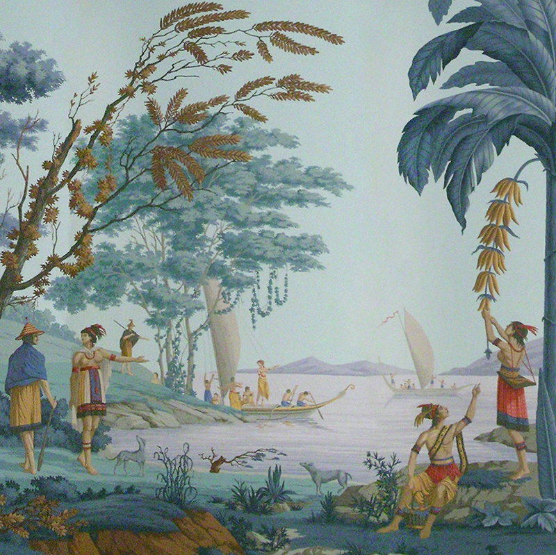 Обои ручная роспись Les Sauvages de la Mer Pacifique Charvet on scenic paper Обои ручная роспись Les Sauvages de la Mer Pacifique Charvet on scenic paper в Кирове | Loft Concept