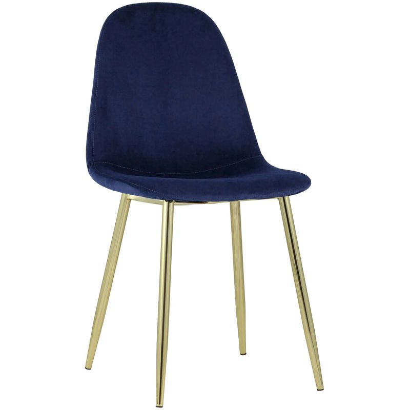 Стул Archie Chair Темно-Синий Велюр Золотые ножки Темно-синий Золотой Стул Archie Chair Темно-Синий Велюр Золотые ножки Темно-синий Золотой в Кирове | Loft Concept