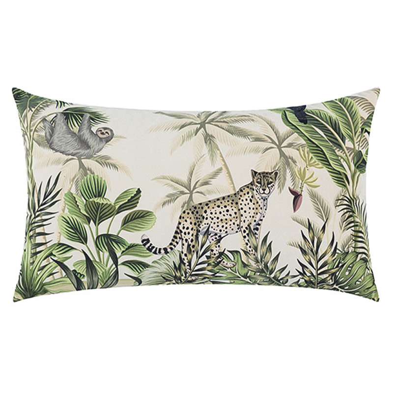 Декоративная подушка Rainforest Animals Cushion Бежевый Зеленый Серый Декоративная подушка Rainforest Animals Cushion Бежевый Зеленый Серый в Кирове | Loft Concept