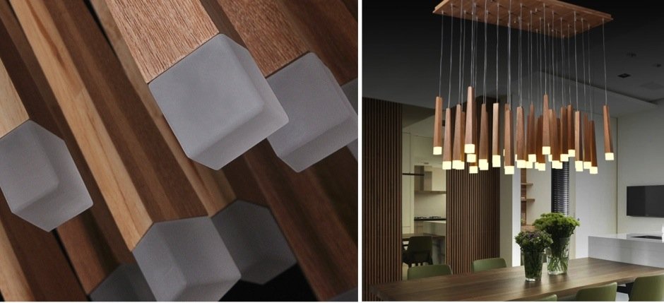 Люстра Wooden Glowworm Square Люстра Wooden Glowworm Square - Loft-Concept в Кирове