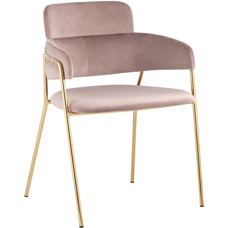 Polina chair Пепельно-Розовый Велюр Розовый пастельный Золотой Polina chair Пепельно-Розовый Велюр Розовый пастельный Золотой в Кирове | Loft Concept