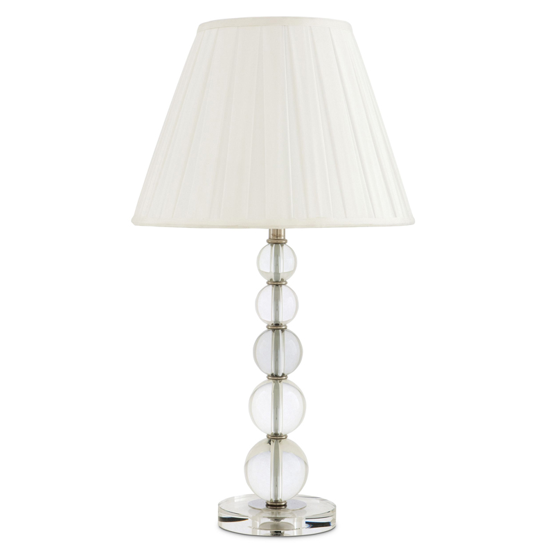 Настольная лампа Eichholtz Table Lamp Aubaine Прозрачный Белый Никель Настольная лампа Eichholtz Table Lamp Aubaine Прозрачный Белый Никель в Кирове | Loft Concept
