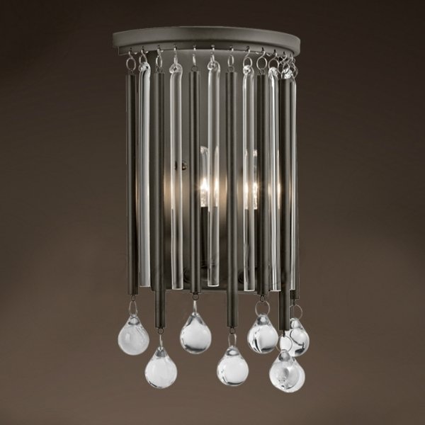Бра Midlight Verona Crystal Chandelier Черный Прозрачный Бра Midlight Verona Crystal Chandelier Черный Прозрачный в Кирове | Loft Concept