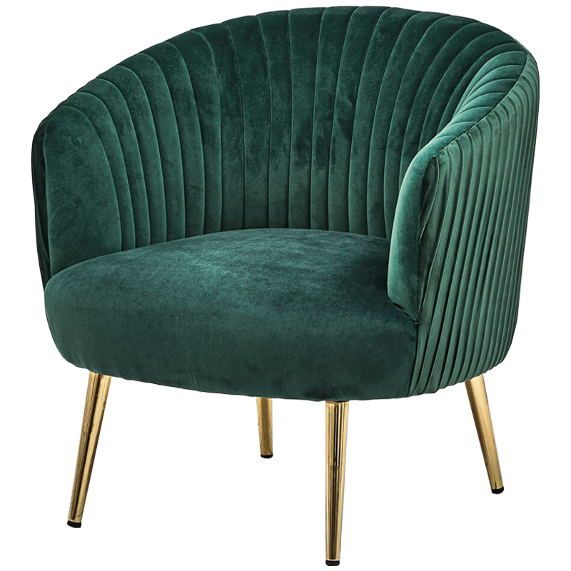 Кресло Christiano Chair green Изумрудный Глянцевое золото в Кирове | Loft Concept 