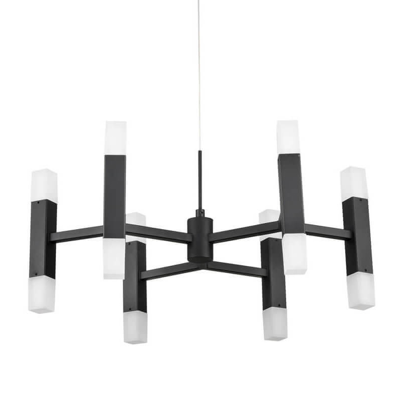Люстра Rigor & Conciseness Lighting Angular Plafond Black Белый Черный Люстра Rigor & Conciseness Lighting Angular Plafond Black Белый Черный в Кирове | Loft Concept
