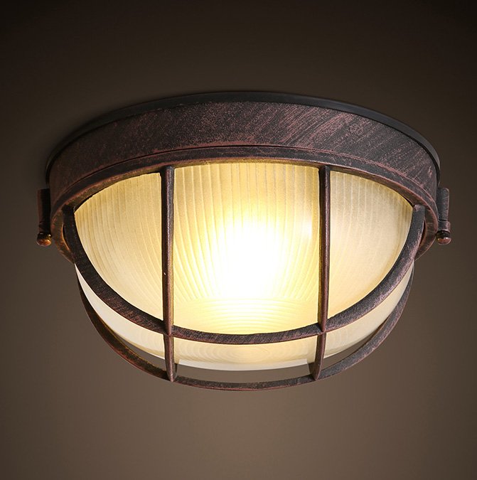 Спот Loft Round Plate Коричневый винтаж Спот Loft Round Plate Коричневый винтаж в Кирове | Loft Concept
