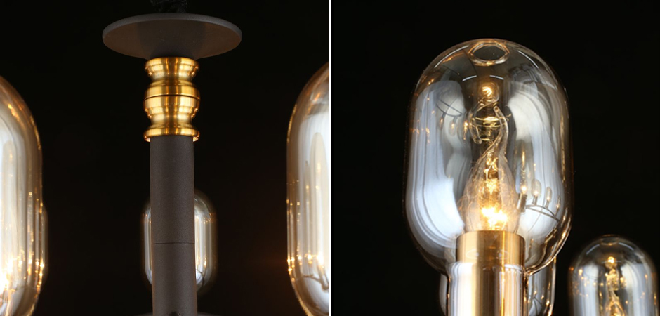 Люстра c овальными плафонами Champagne Glass Люстра c овальными плафонами Champagne Glass - Loft-Concept в Кирове