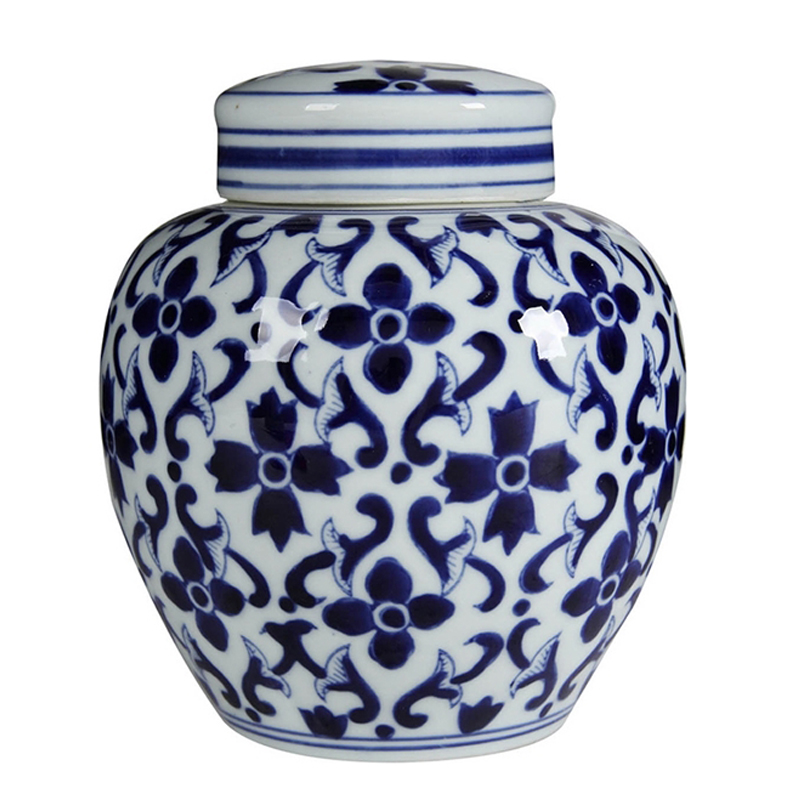 Ваза Irene Vase Белый Синий Ваза Irene Vase Белый Синий в Кирове | Loft Concept