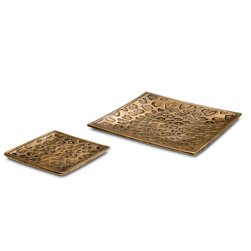 Комплект подносов Eichholtz Tray Jaguar set of 2 Винтажная латунь в Кирове | Loft Concept 