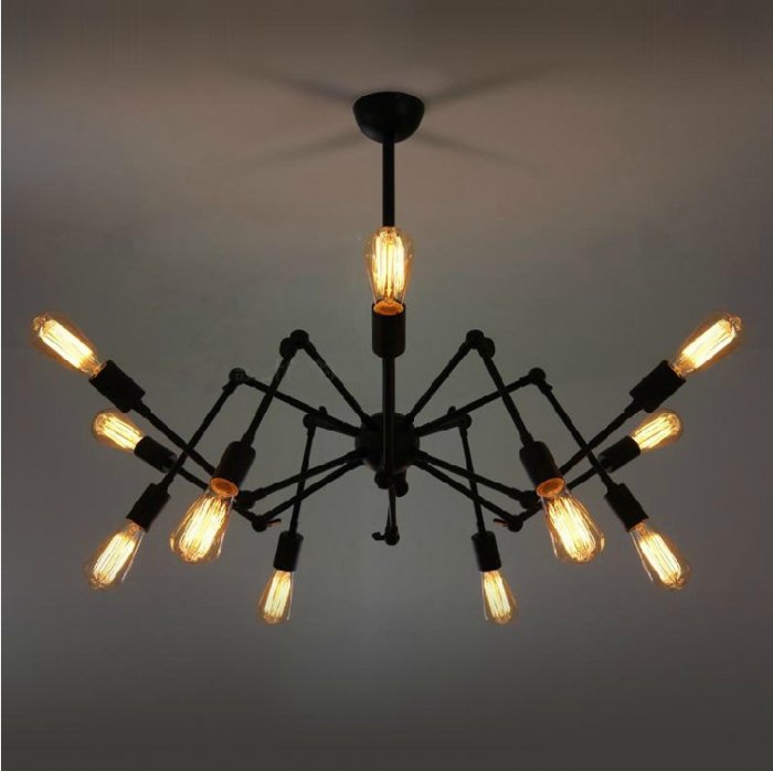 Люстра Loft Industrial Sputnik Chandelier Spider Черный Люстра Loft Industrial Sputnik Chandelier Spider Черный в Кирове | Loft Concept