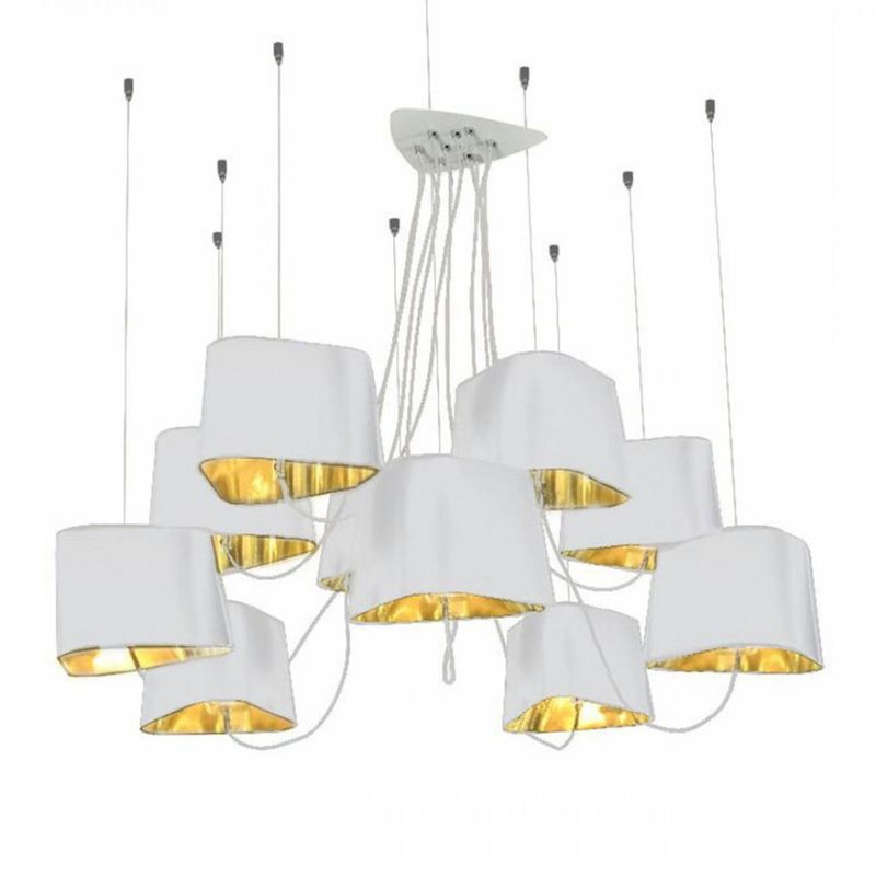 Люстра Designheure Lighting White 10 плафонов Белый Золотой в Кирове | Loft Concept 