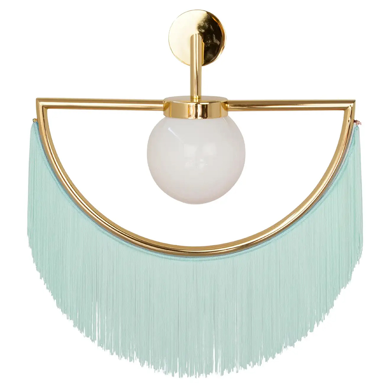 Бра Wink Wall Lamp by Masquespacio for Houtique Blue Золотой Бирюзовый Бра Wink Wall Lamp by Masquespacio for Houtique Blue Золотой Бирюзовый в Кирове | Loft Concept
